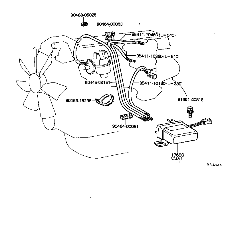 17650-34071 VALVE ASSY, VACUUM SWITCHING product image