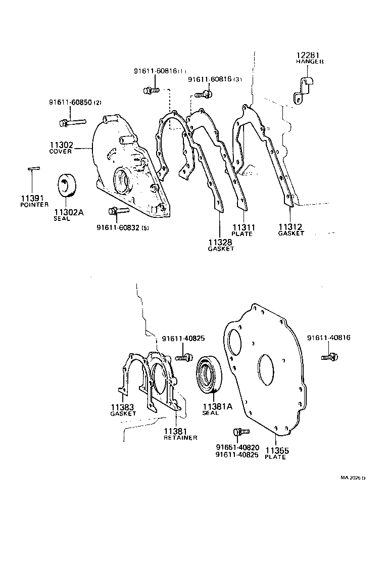 11302-44010 COVER SUB-ASSY, TIMING CHAIN OR BELT product image