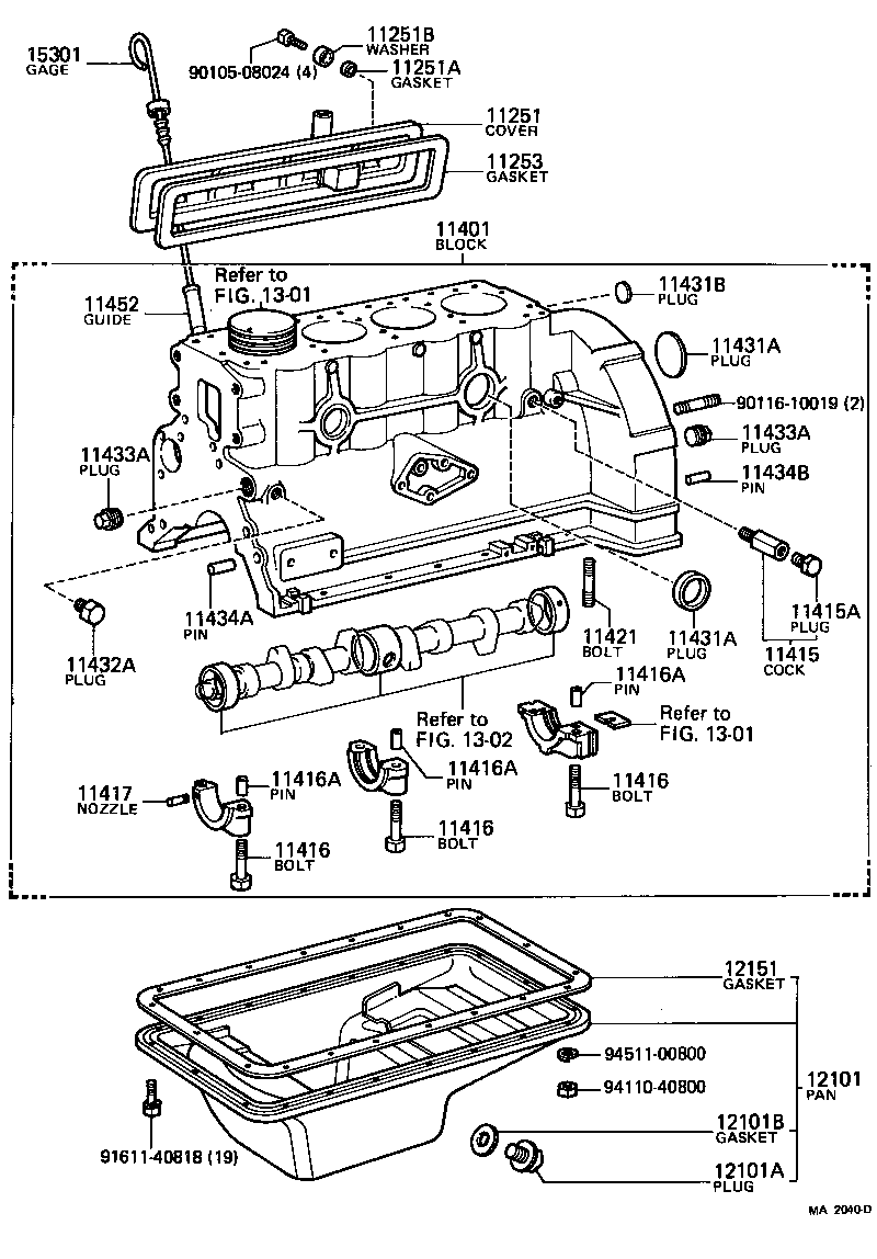 12151-54011 GASKET, OIL PAN product image