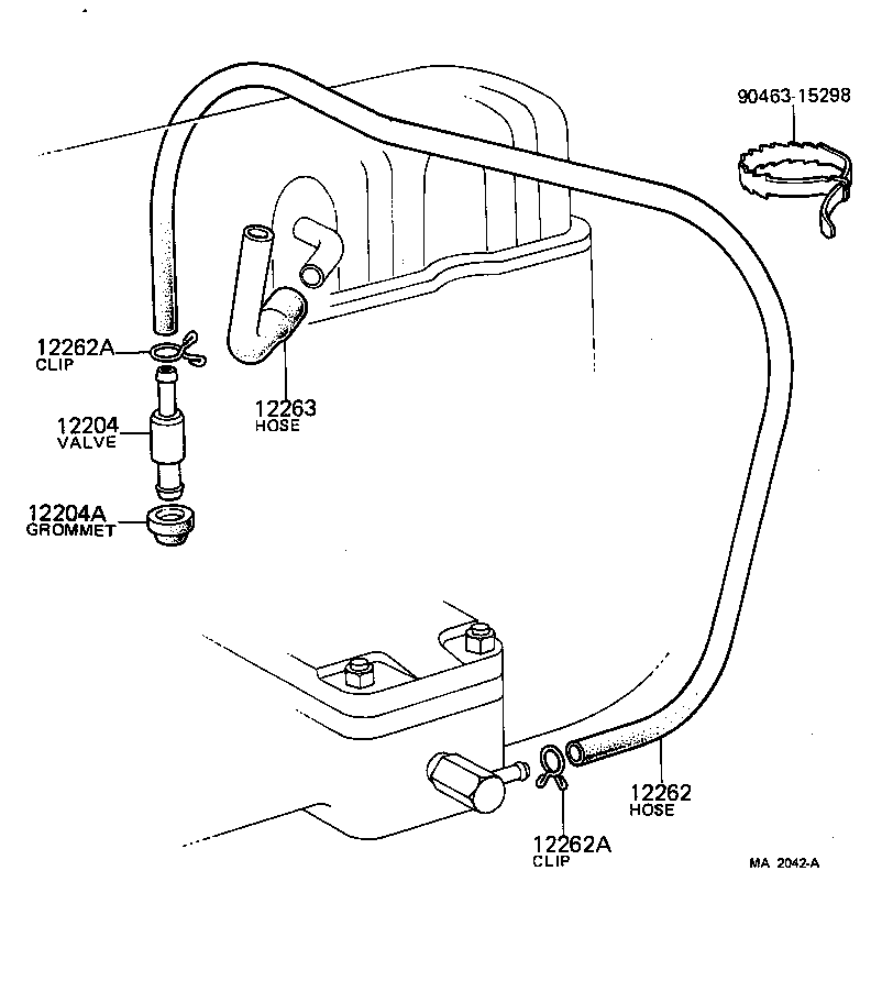 12251-48011 CLIP OR CLAMP(FOR VENTILATION HOSE) product image