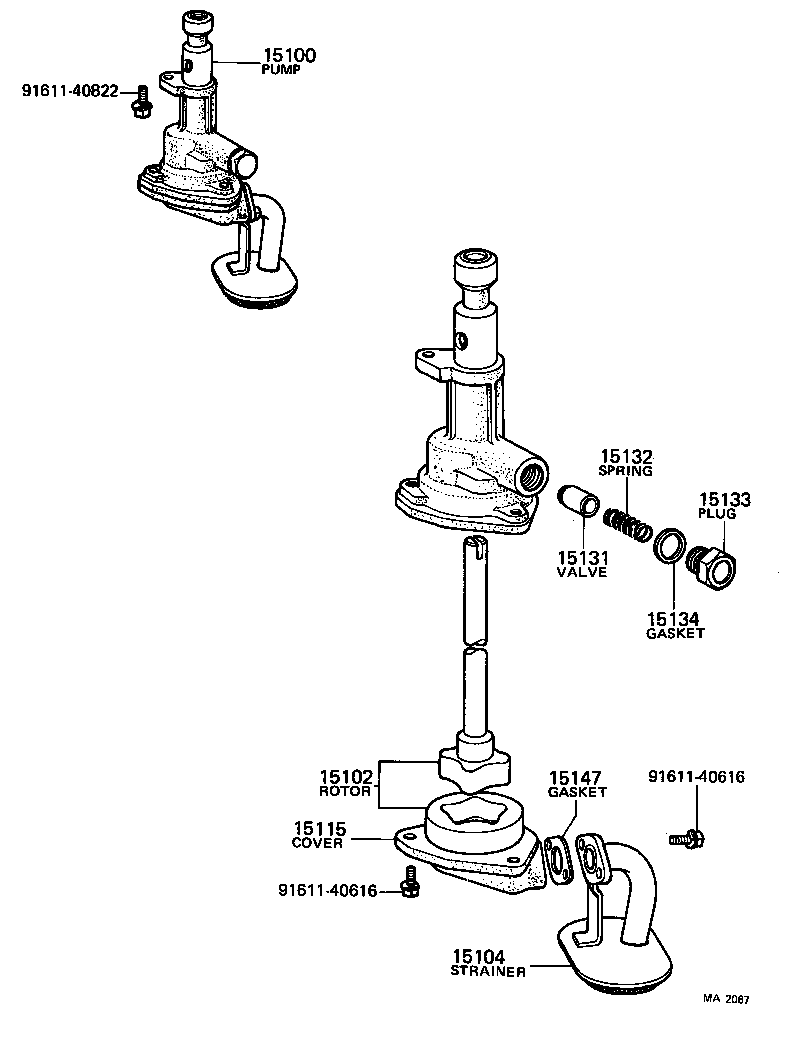 15131-24010 VALVE, OIL PUMP RELIEF product image