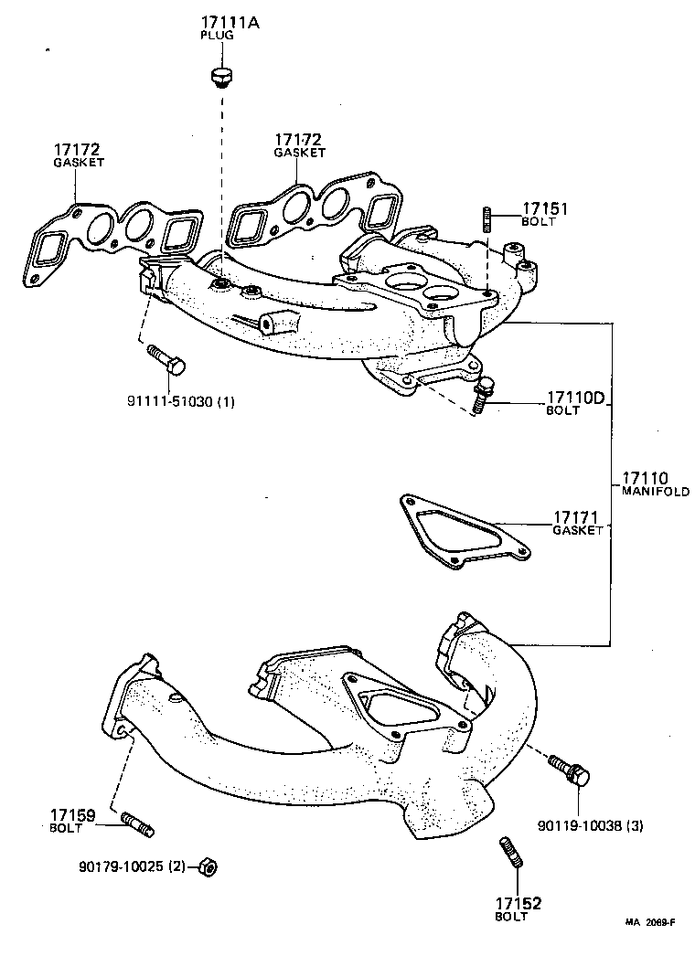 17110-13021 MANIFOLD ASSY product image
