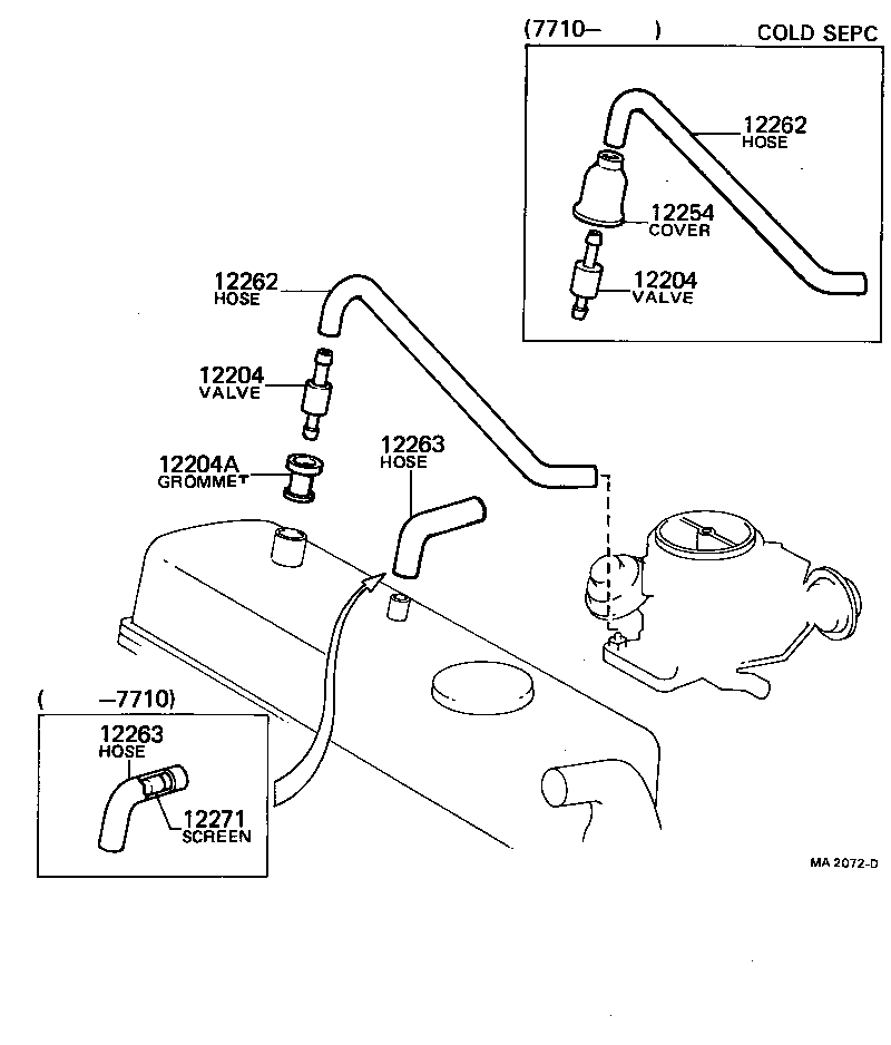 12261-25012 HOSE, VENTILATION, NO.2 product image