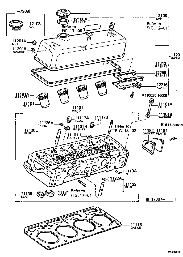 11101-29147 HEAD SUB-ASSY, CYLINDER product image