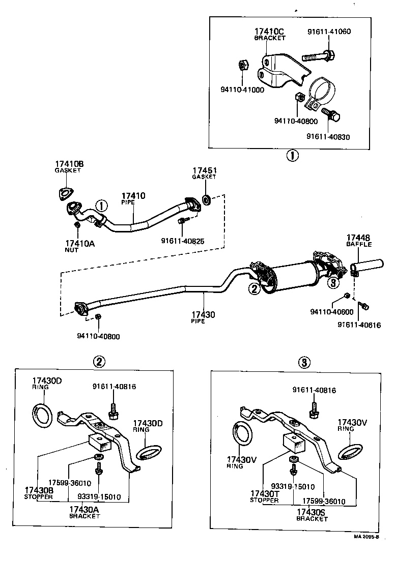 17430-12033 PIPE ASSY, EXHAUST, TAIL product image