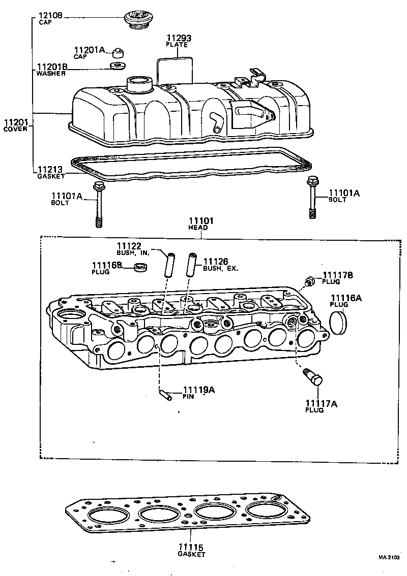 11201-39095 COVER SUB-ASSY, CYLINDER HEAD product image