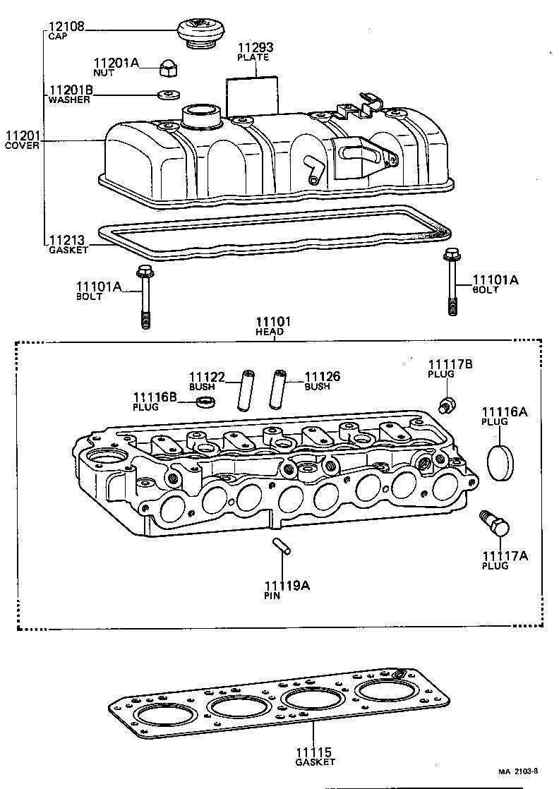 11101-49146 HEAD SUB-ASSY, CYLINDER product image