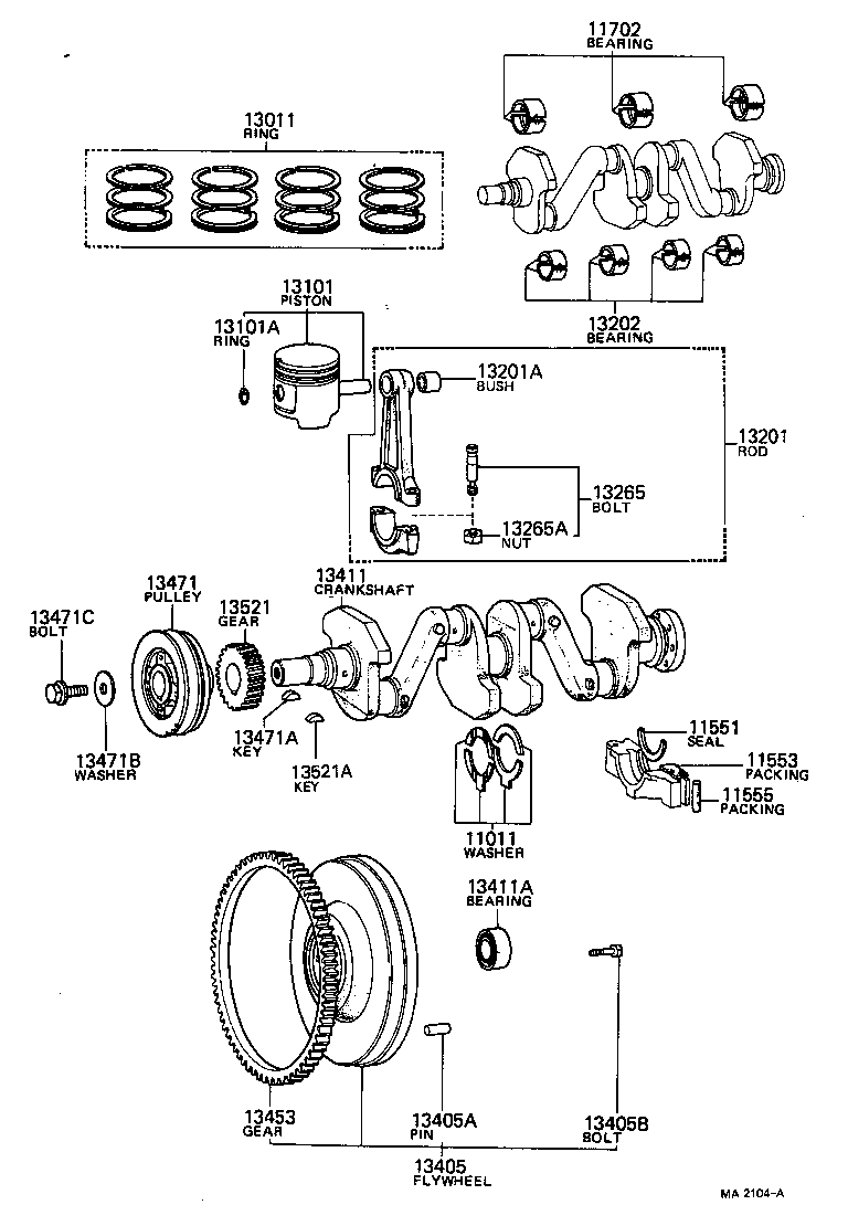 11013-46020 WASHER SET, CRANKSHAFT THRUST product image