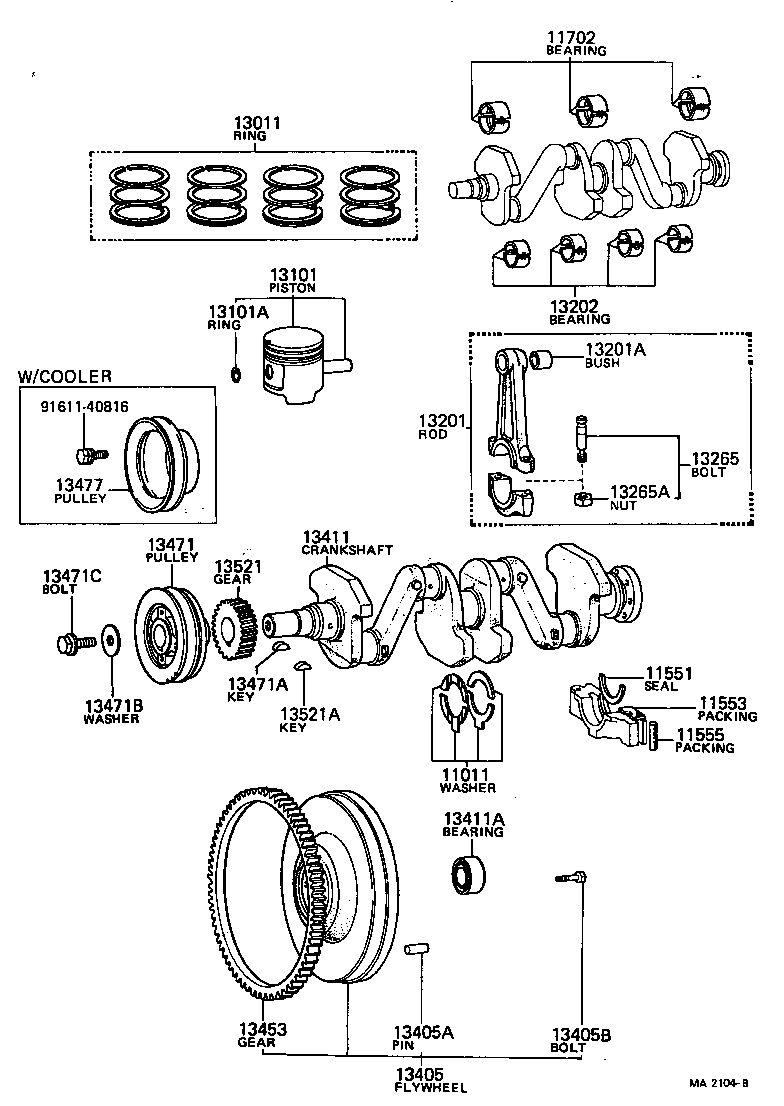 13405-39047 FLYWHEEL SUB-ASSY product image