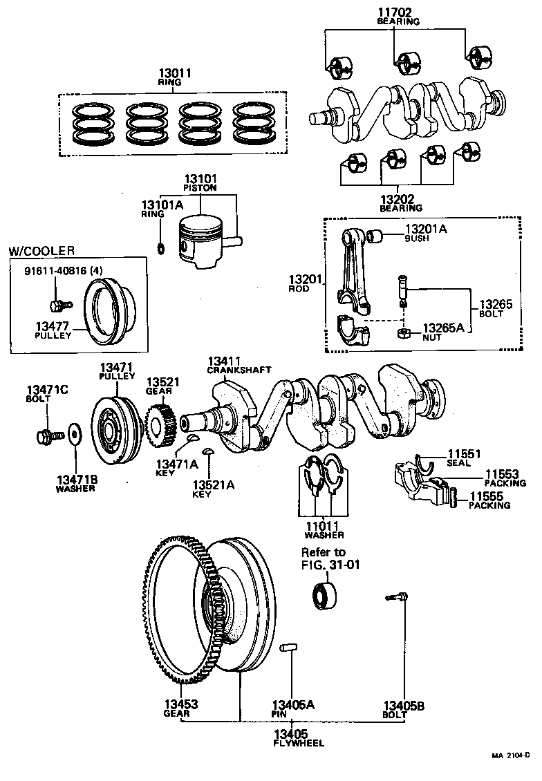 13411-31011 CRANKSHAFT product image