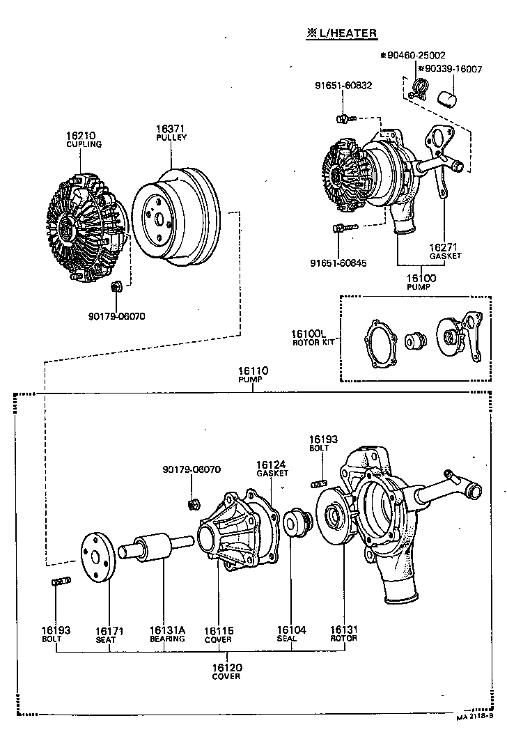16117-31010 PLATE, WATER PUMP product image
