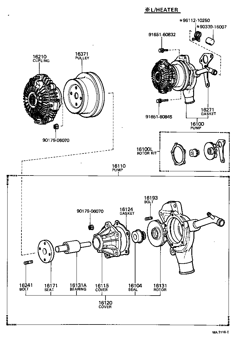 16100-49506 PUMP ASSY, ENGINE WATER product image