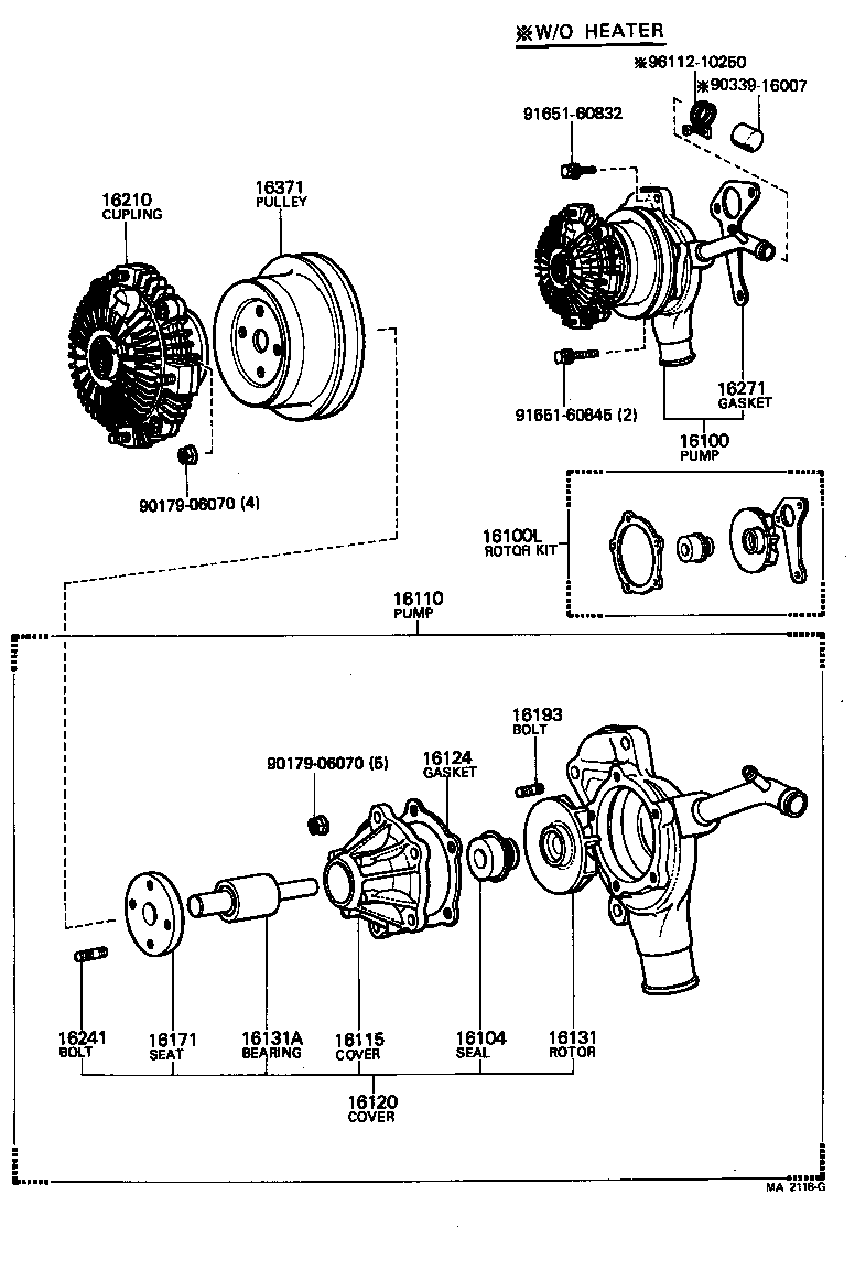 16100-39315 PUMP ASSY, ENGINE WATER product image