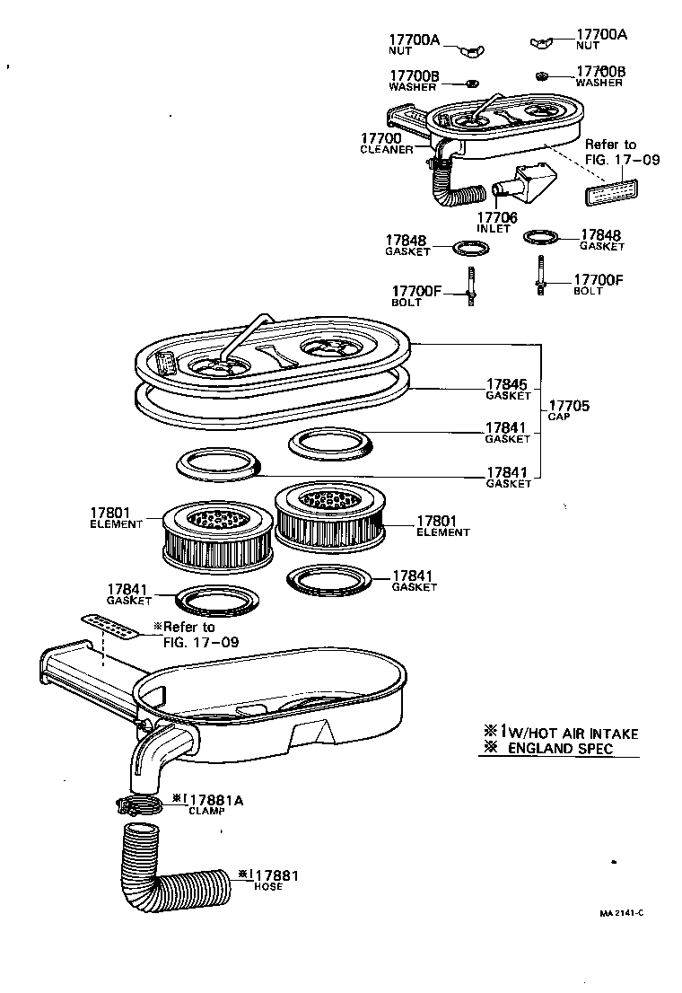 17841-24011 GASKET, FILTER ELEMENT product image