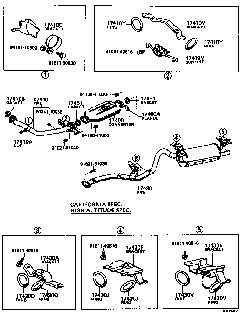 17430-26151 PIPE ASSY, EXHAUST, TAIL product image
