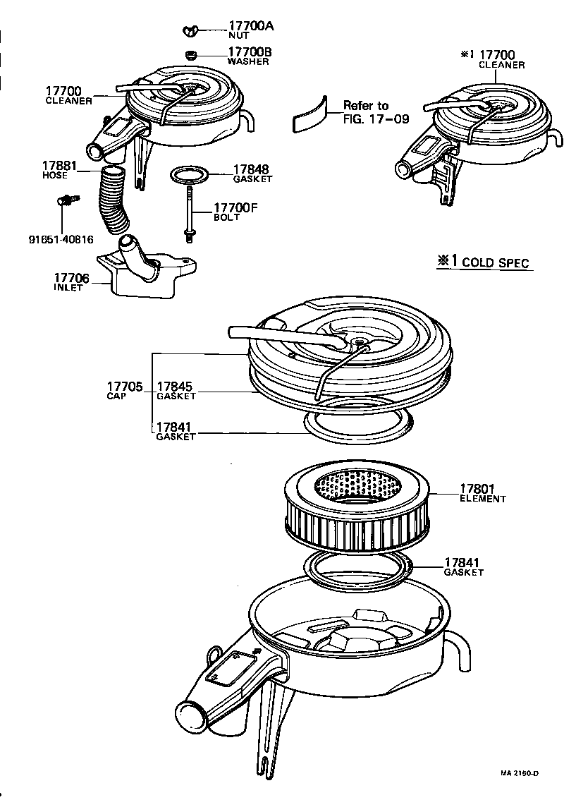 17700-24280 CLEANER ASSY, AIR product image
