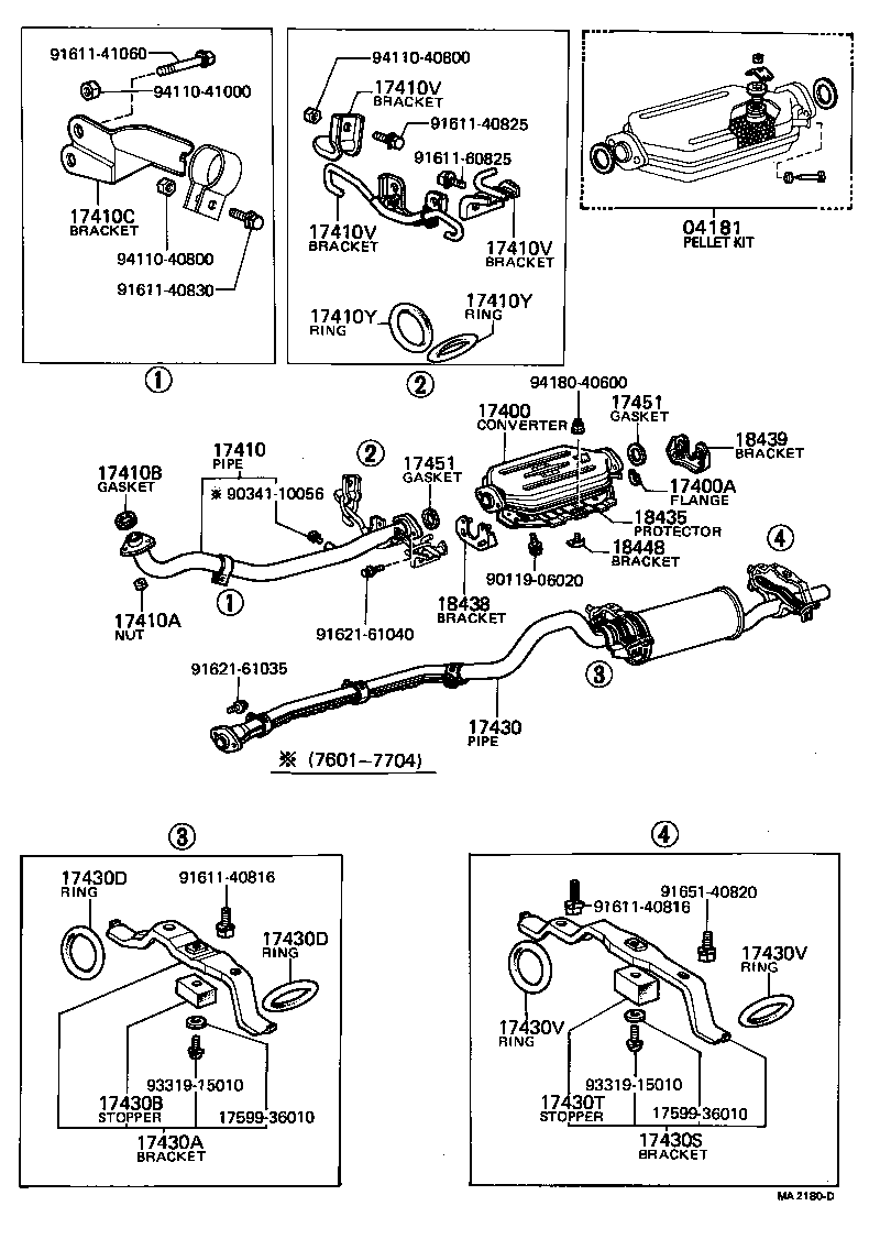 17410-11081 PIPE ASSY, EXHAUST, TAIL product image