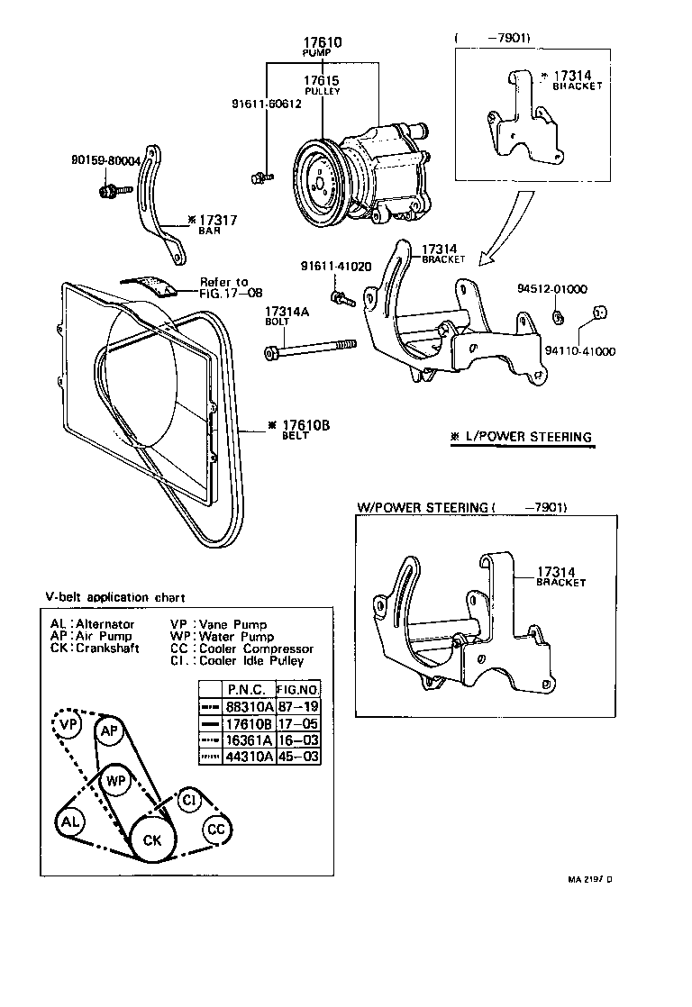 17314-45012 BRACKET, AIR PUMP product image