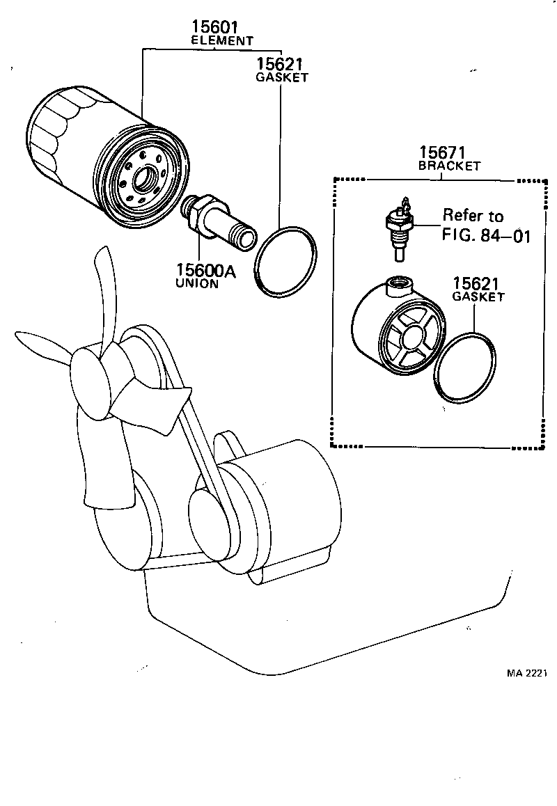 15621-41010 GASKET, OIL FILTER BODY product image