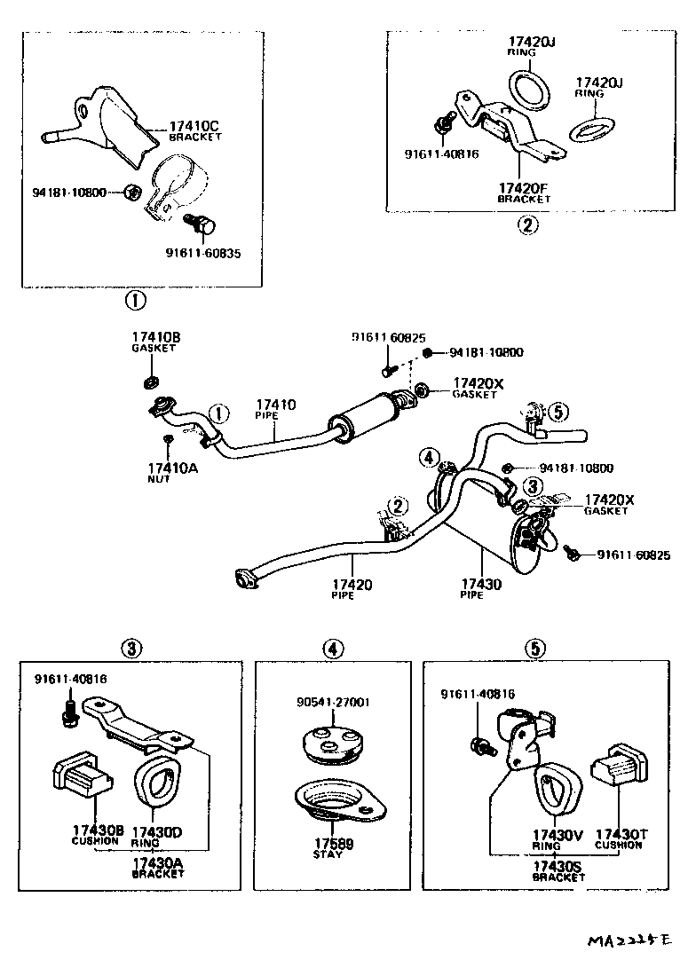 17430-26151 PIPE ASSY, EXHAUST, TAIL product image