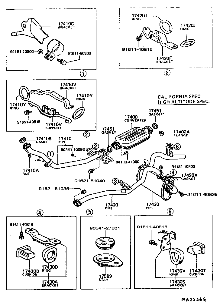 17430-26151 PIPE ASSY, EXHAUST, TAIL product image