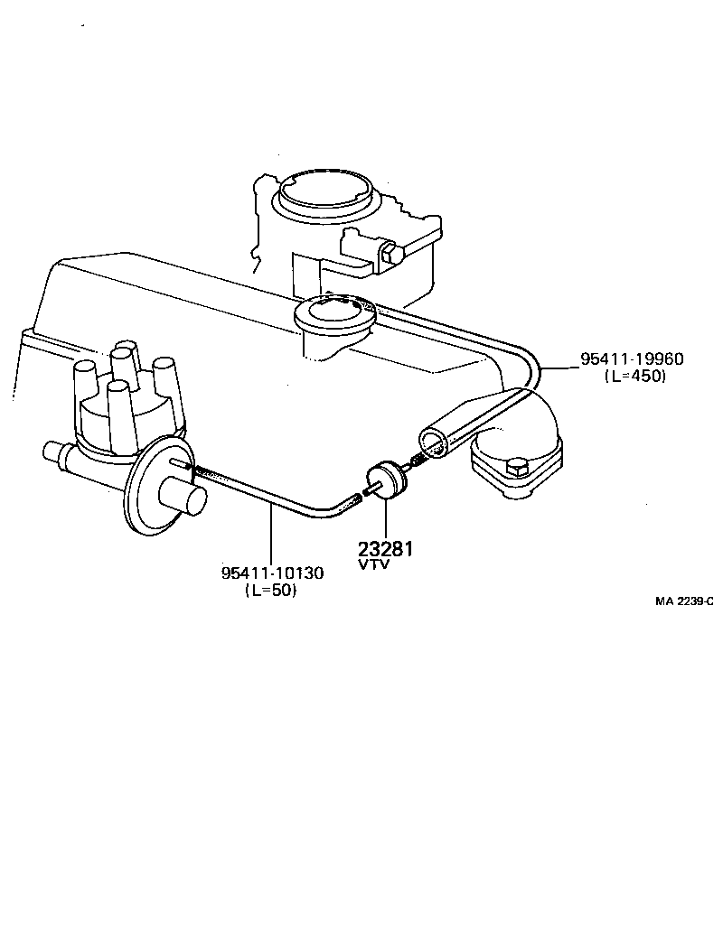 90925-02001 VALVE, THERMOSTATIC VACUUM SWITCHING, NO.1 product image