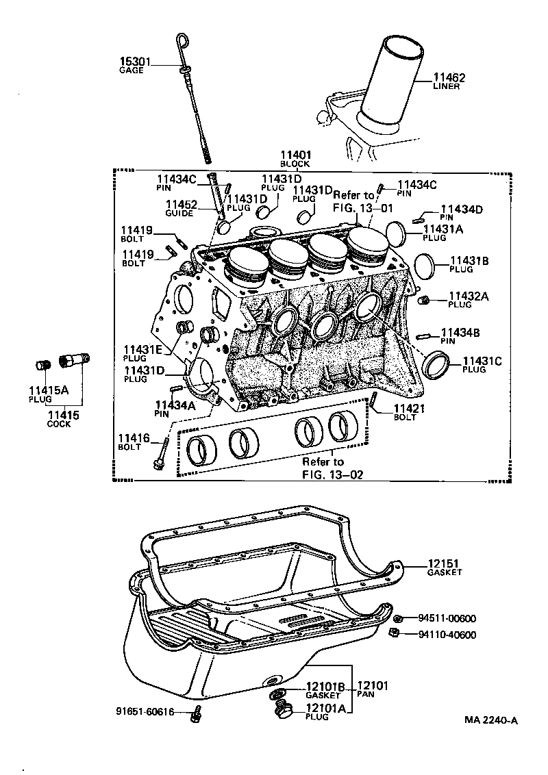 92132-40836 BOLT, STUD(FOR OIL FILTER) product image