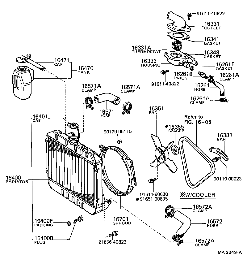 16381-24010 BAR, FAN BELT ADJUSTING product image