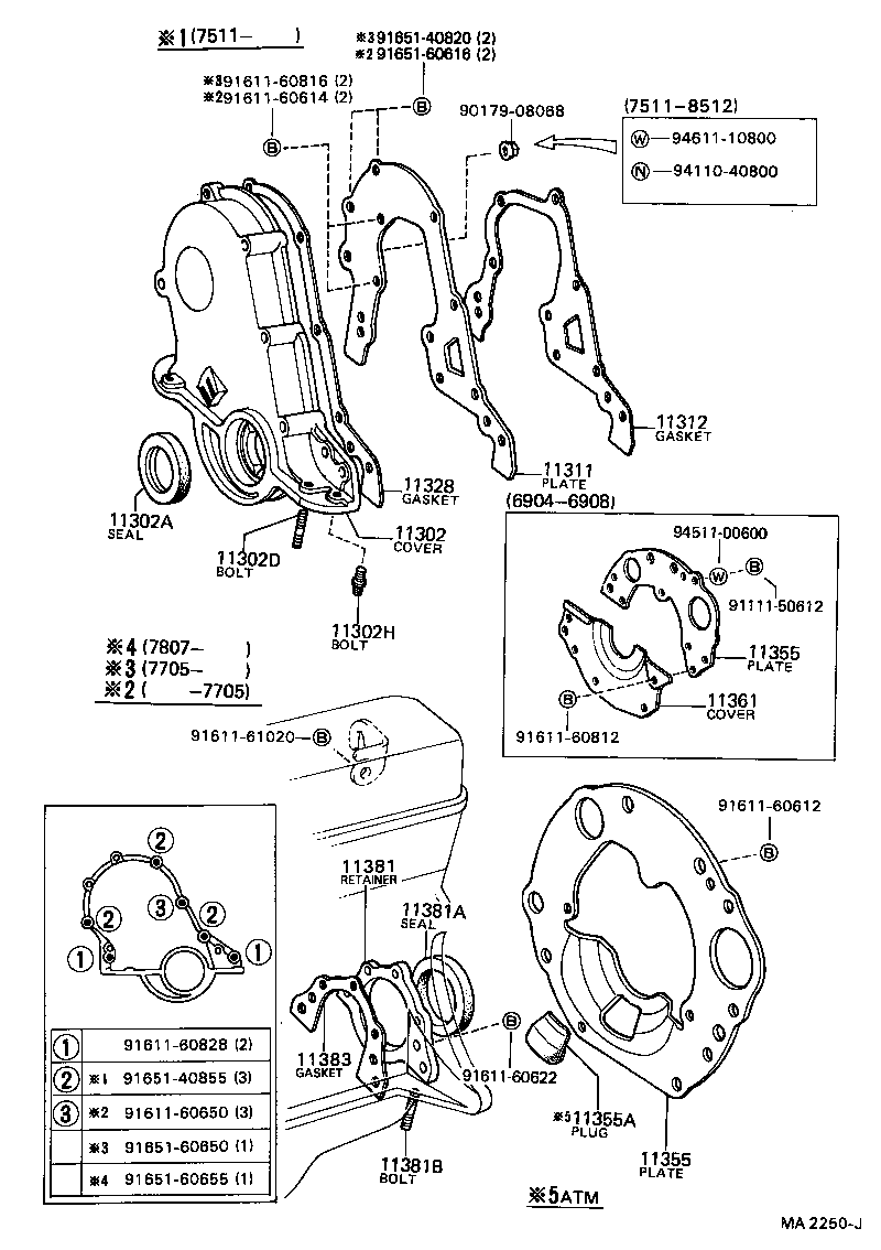 90116-08062 BOLT, STUD(FOR TIMING GEAR COVER) product image