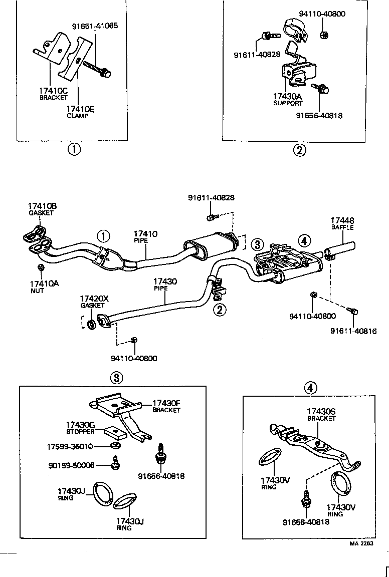17430-26230 PIPE ASSY, EXHAUST, TAIL product image