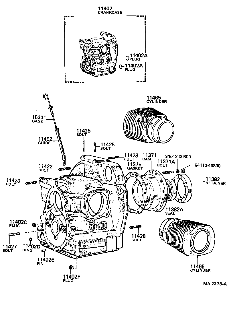 92132-40836 BOLT, STUD(FOR OIL FILTER) product image
