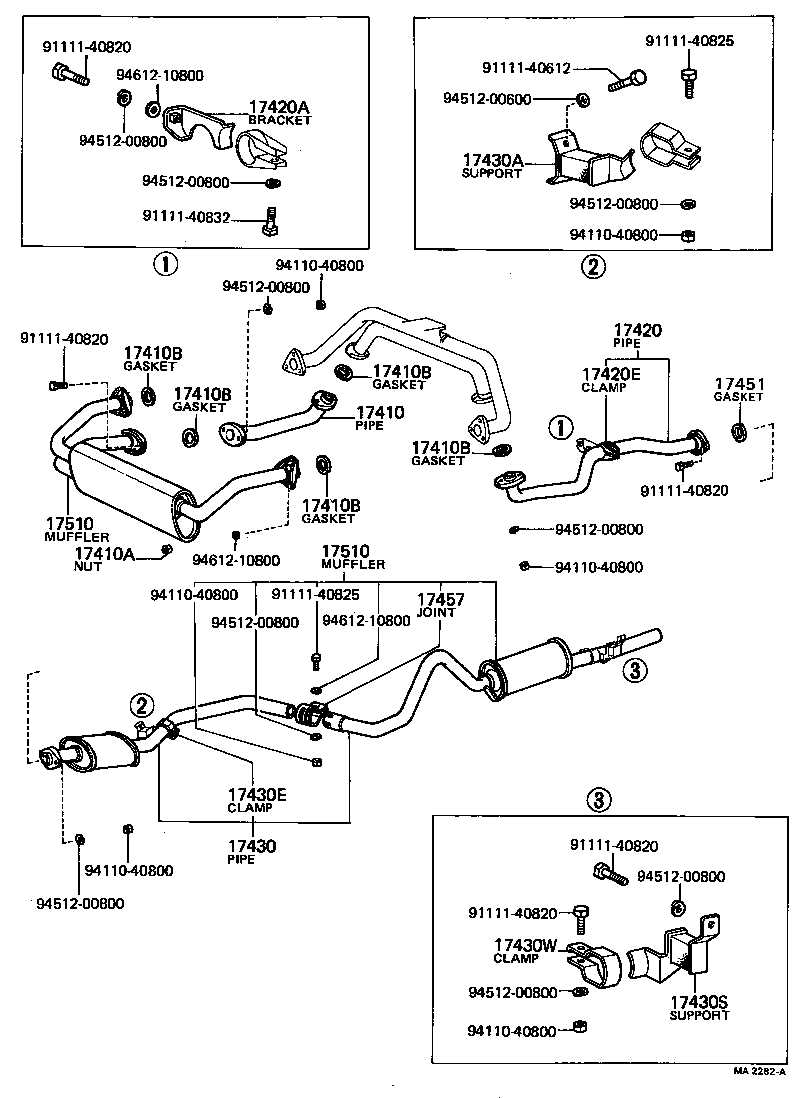 17410-11081 PIPE ASSY, EXHAUST, TAIL product image