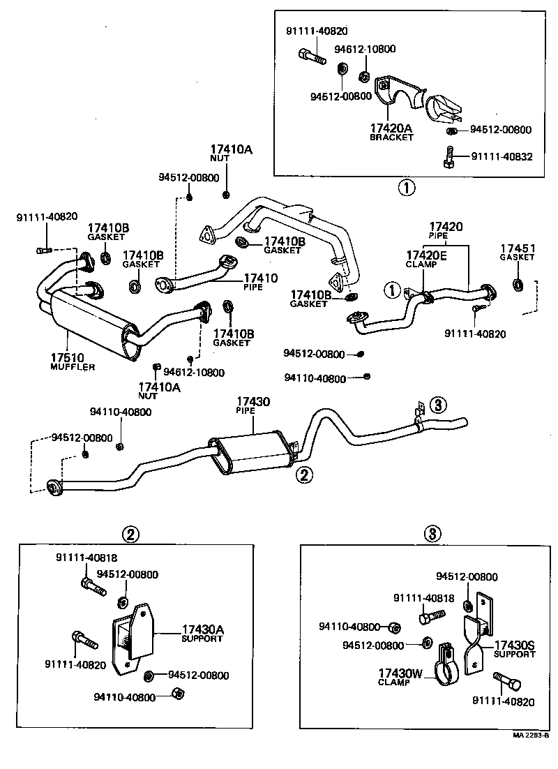 17410-11081 PIPE ASSY, EXHAUST, TAIL product image