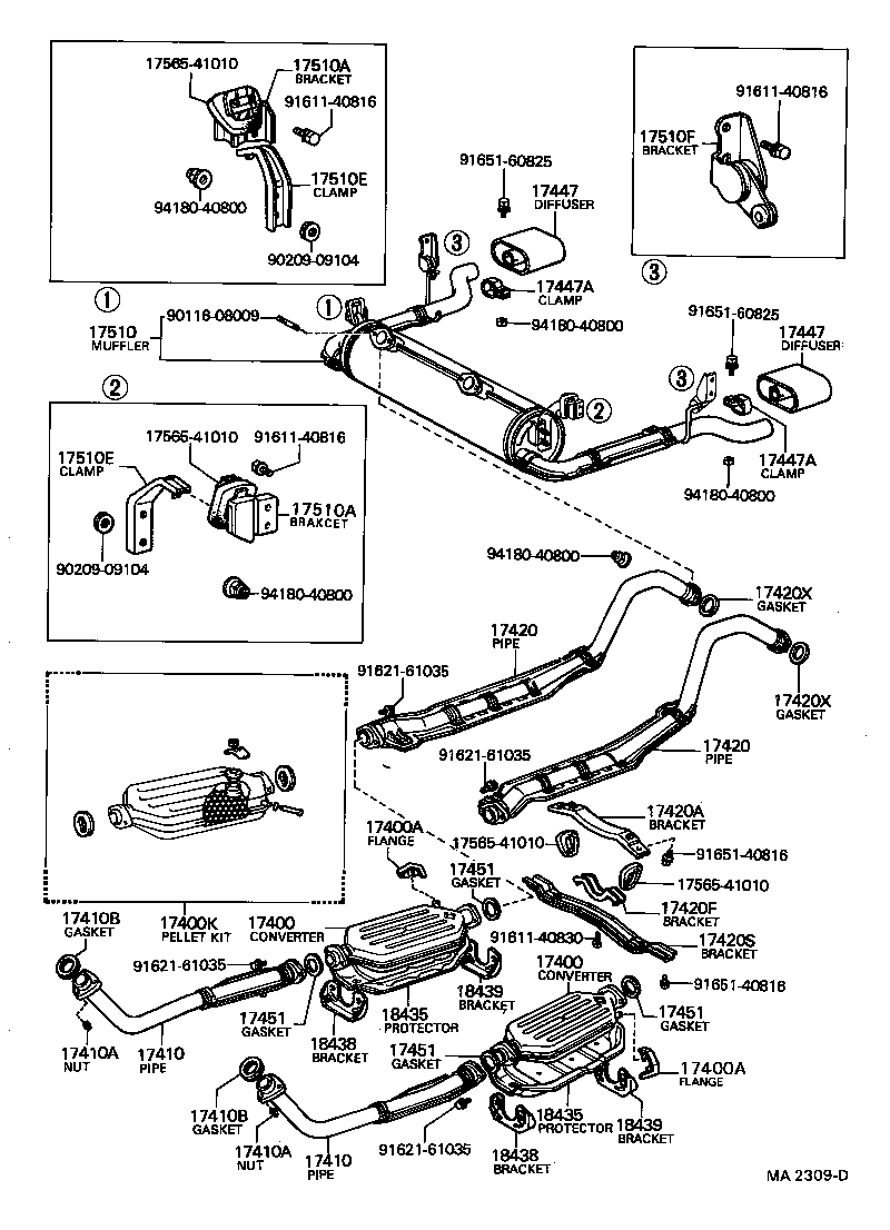 17040-28012 CONVERTER ASSY, W/CATALYST product image
