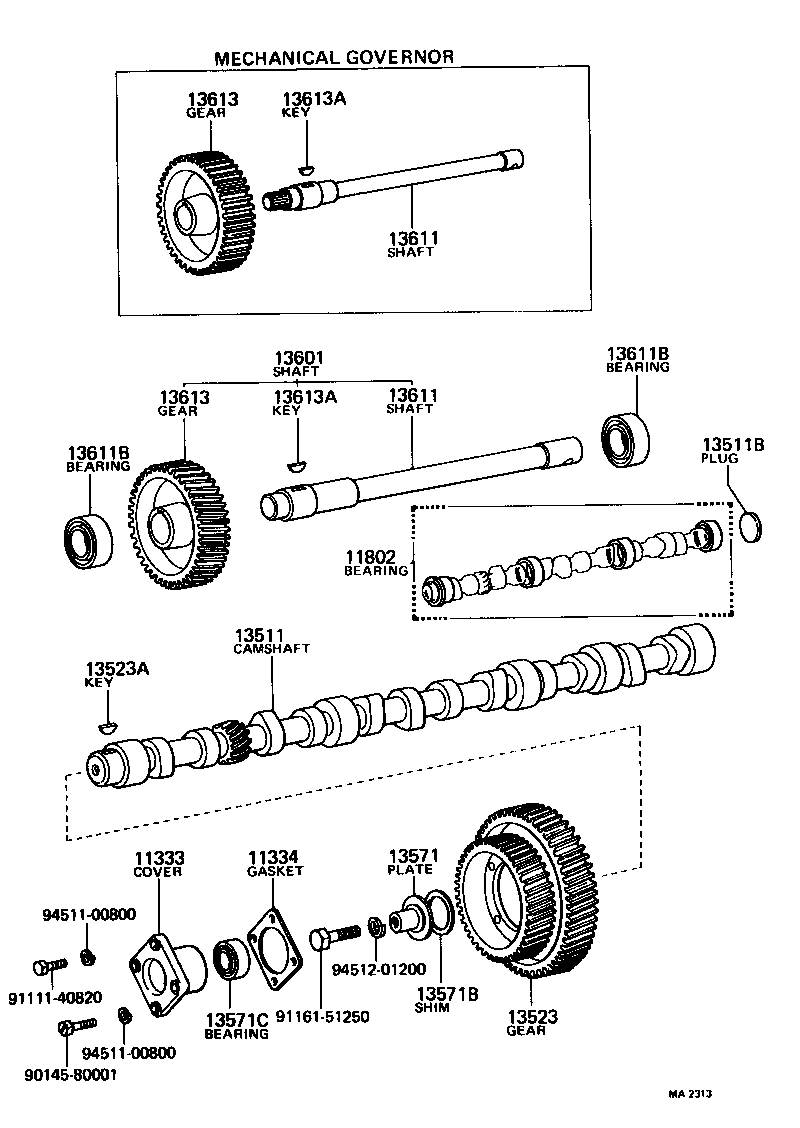 11802-77010 BEARING SET, CAMSHAFT product image