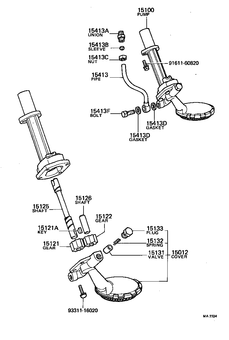 15104-56020 STRAINER SUB-ASSY, OIL product image