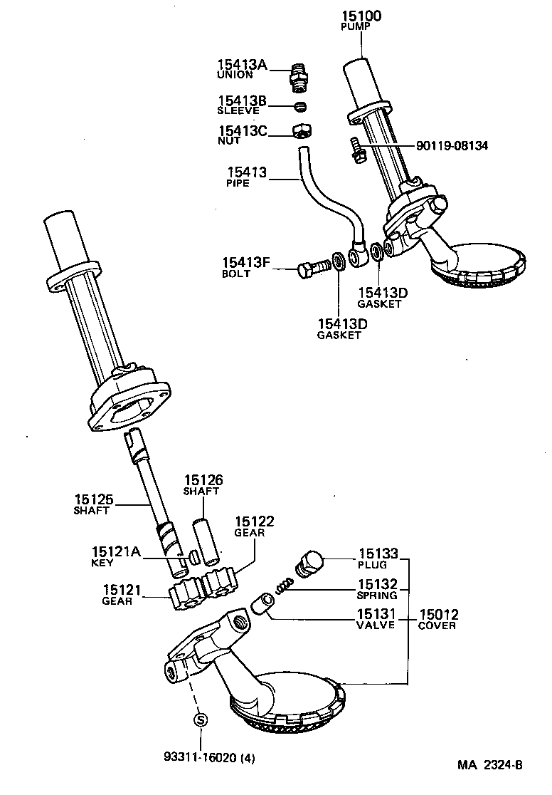15077-77010 PIPE SUB-ASSY, OIL, INJECTION PUMP OUTLET product image