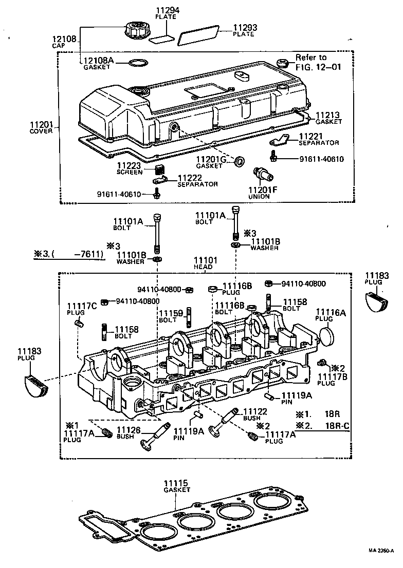11201-39095 COVER SUB-ASSY, CYLINDER HEAD product image