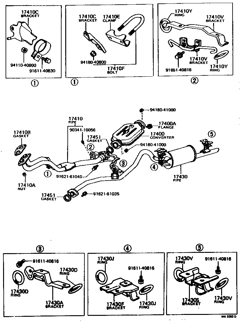 17430-26151 PIPE ASSY, EXHAUST, TAIL product image