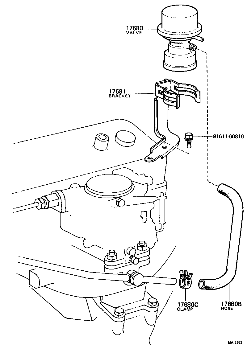 17680-24010 VALVE ASSY, MIXTURE CONTROL product image