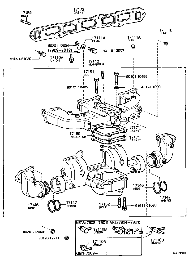 17100-60161 MANIFOLD ASSY product image