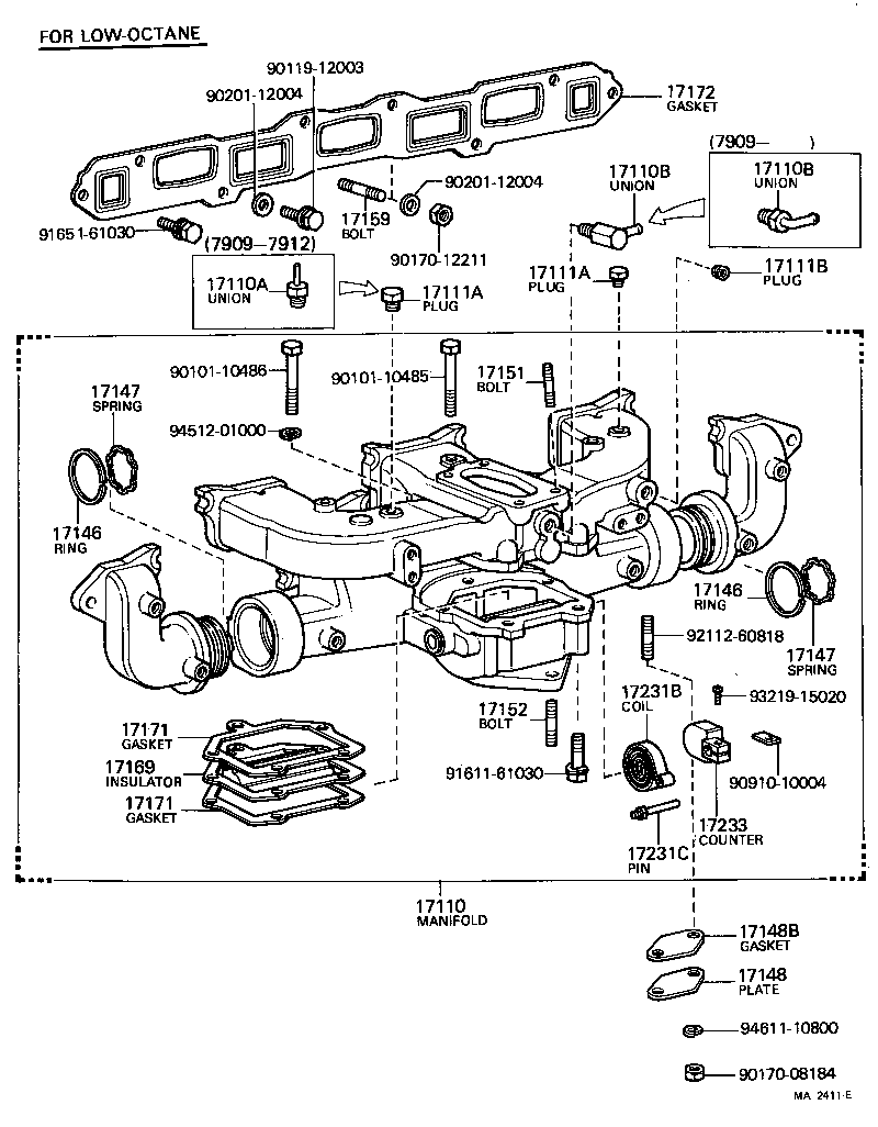 17100-60161 MANIFOLD ASSY product image