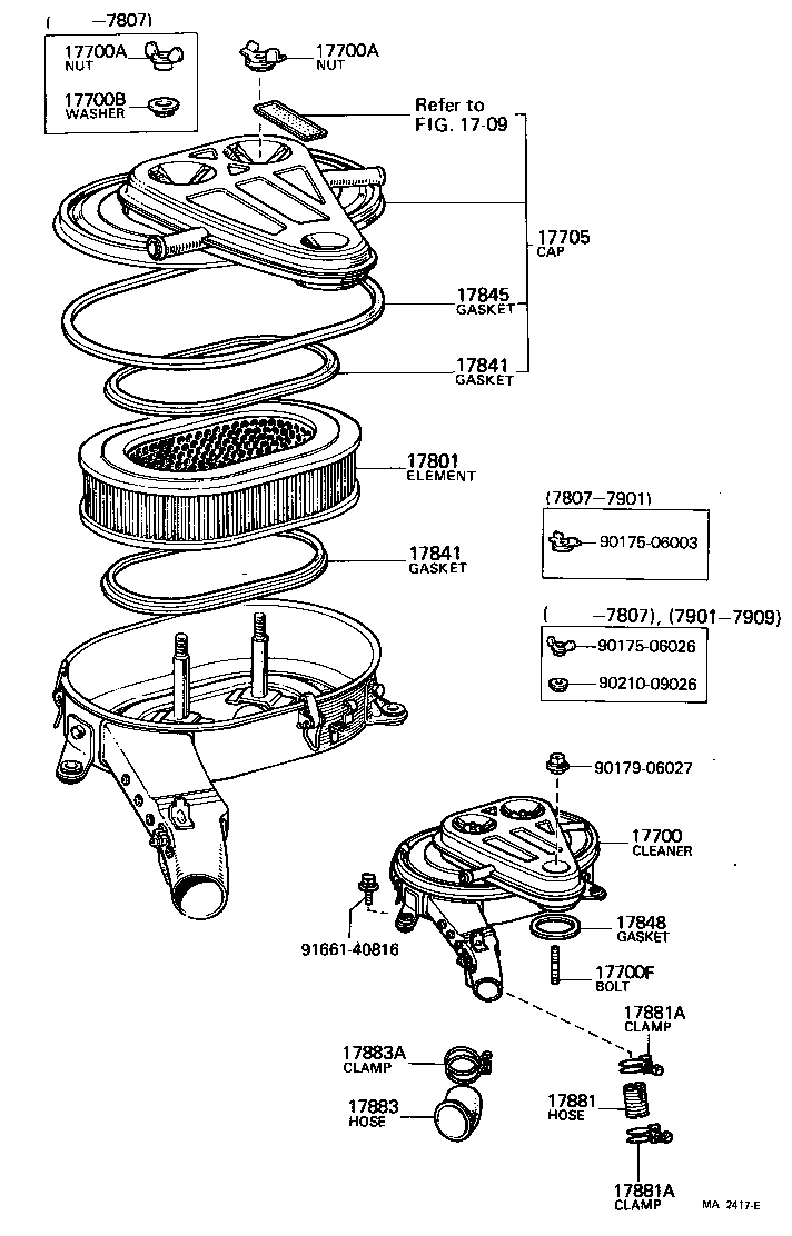17705-47010 CAP SUB-ASSY, AIR CLEANER product image