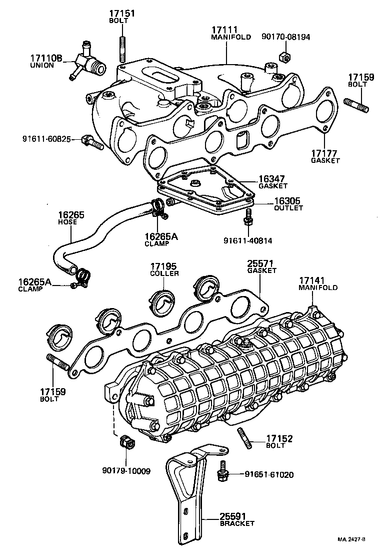 17167-26020 INSULATOR, EXHAUST MANIFOLD HEAT, NO.1 product image