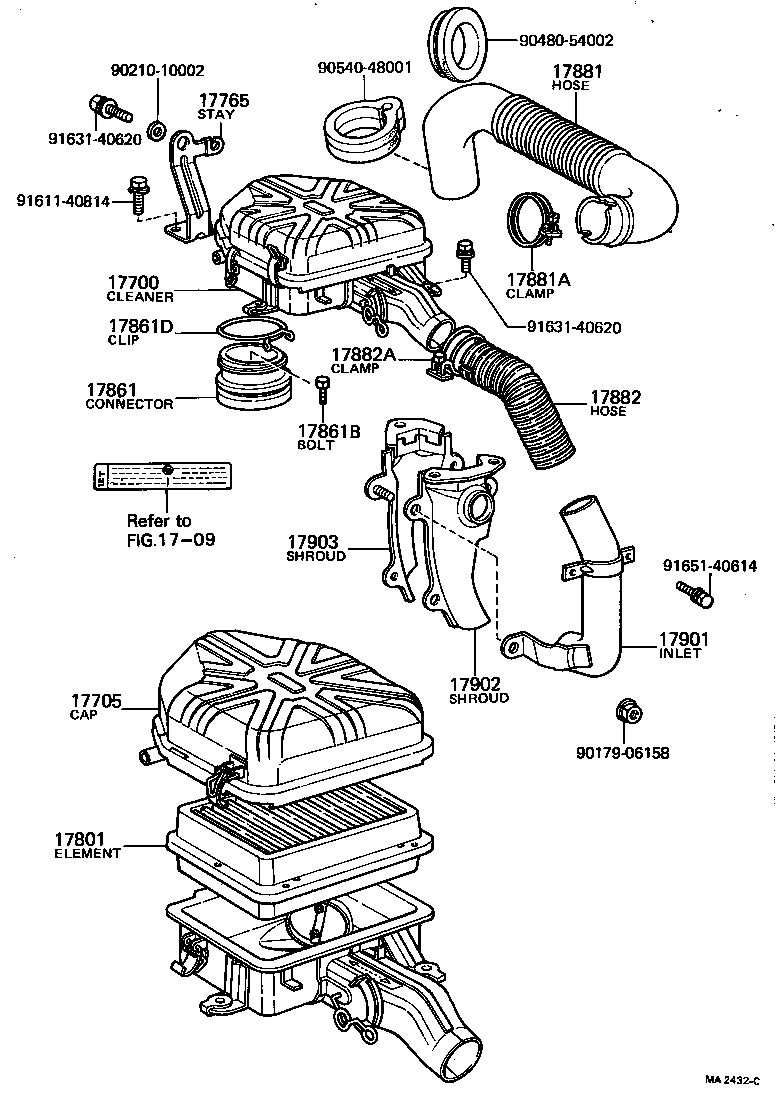 17700-13041 CLEANER ASSY, AIR product image