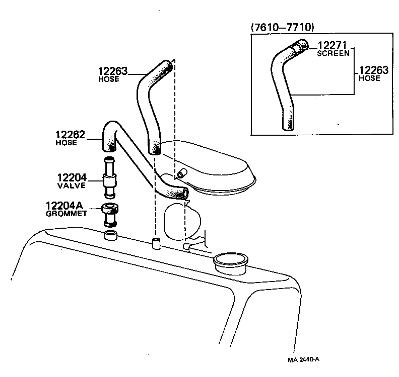 12262-26010 HOSE, VENTILATION, NO.3 product image