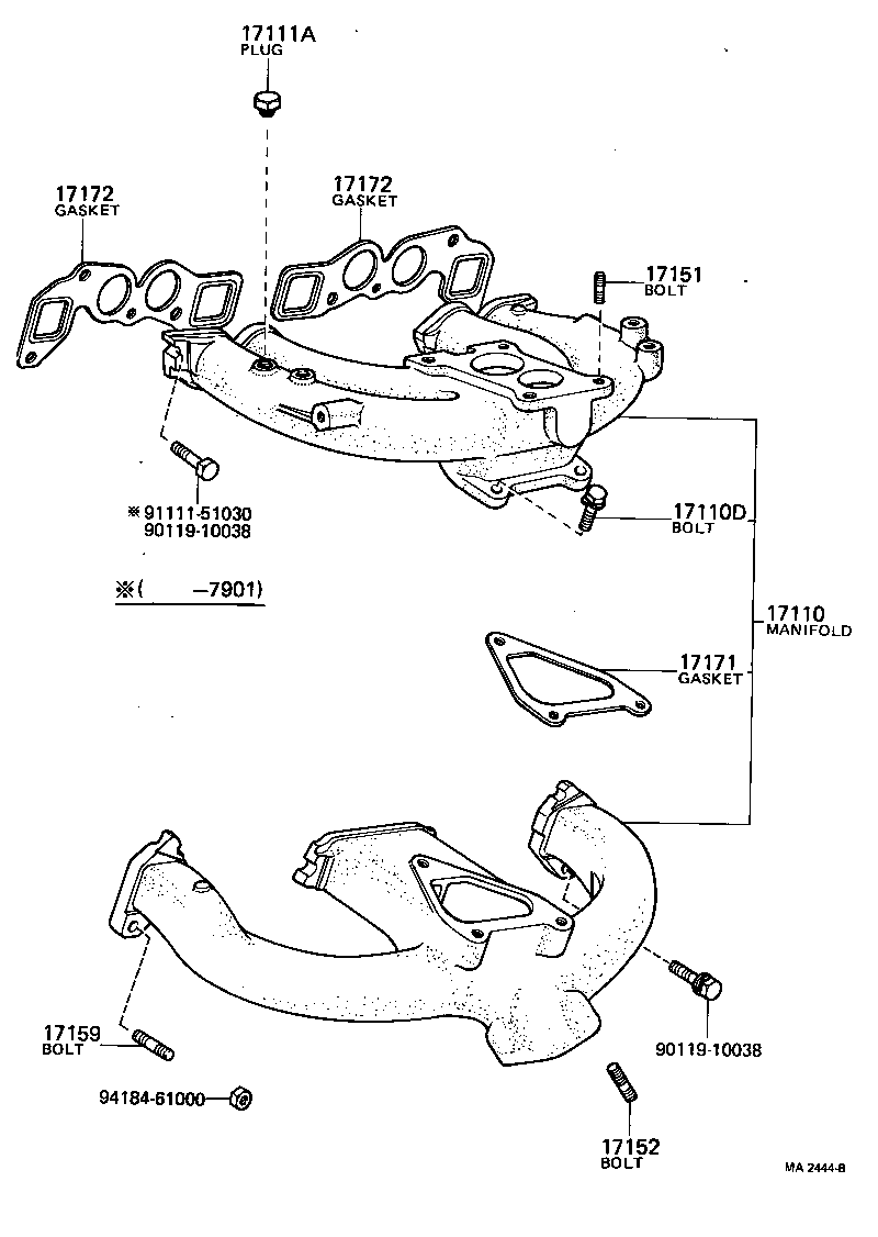 17167-26020 INSULATOR, EXHAUST MANIFOLD HEAT, NO.1 product image