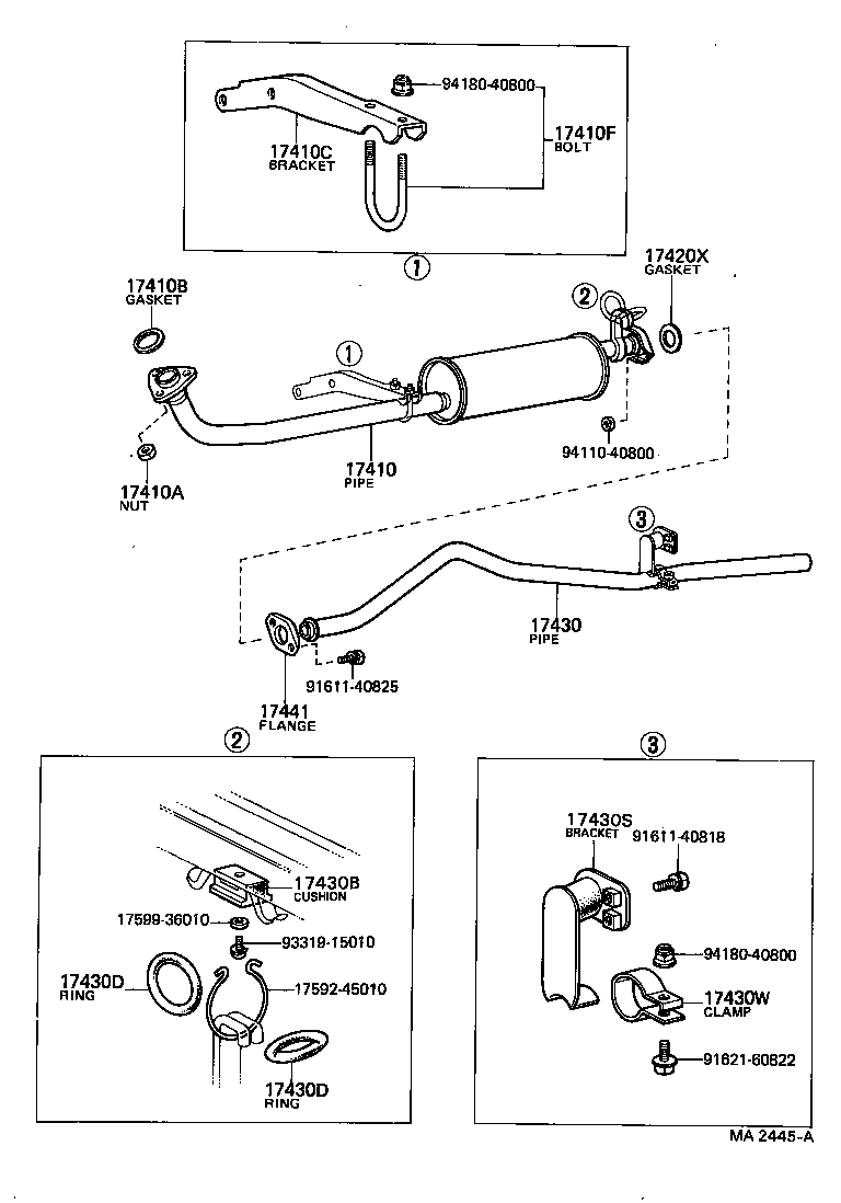 17430-27020 PIPE ASSY, EXHAUST, TAIL product image