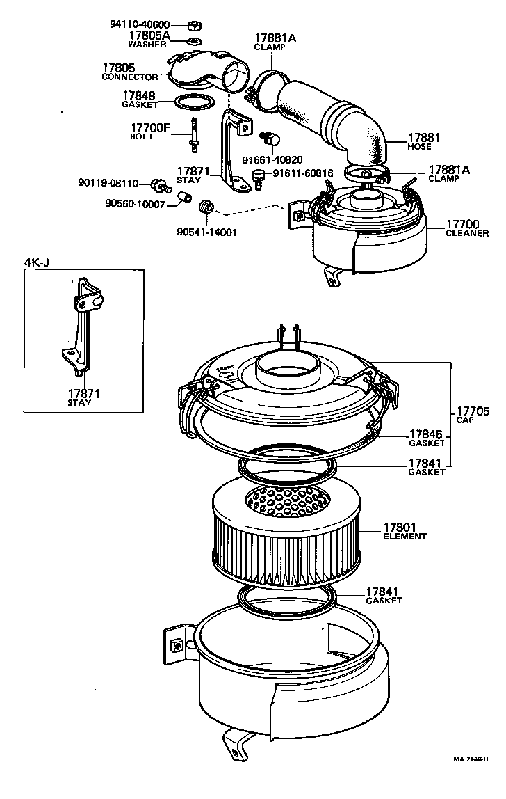 17700-13041 CLEANER ASSY, AIR product image