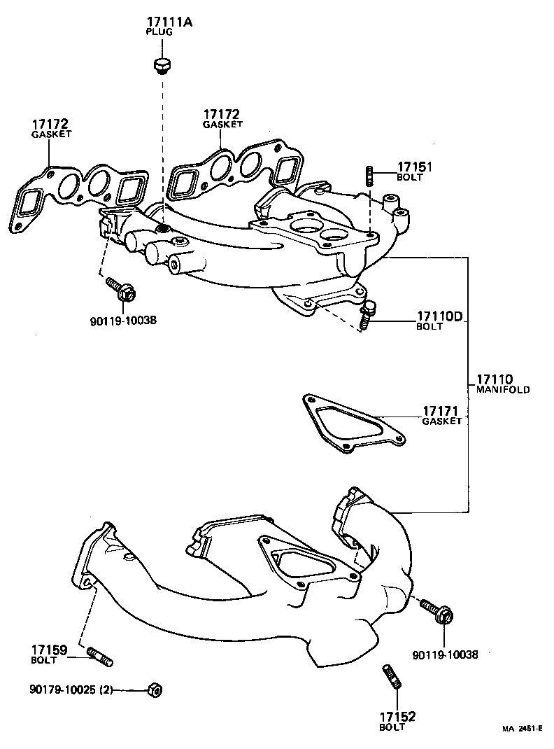 17110-13071 MANIFOLD ASSY product image